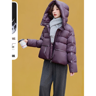 九江羽绒服女款2025冬季新款气质高级感超好看的加厚泡芙短款外套