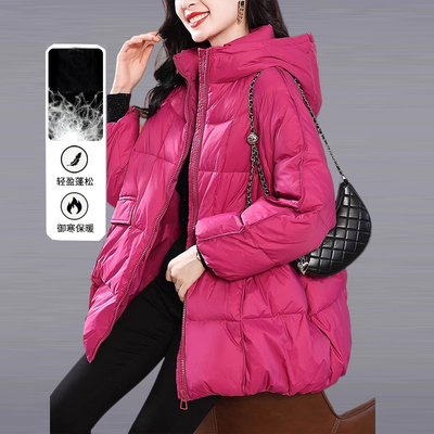 中长款羽绒服女冬季2025厚面包服