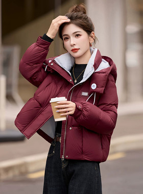 爆款羽绒服女士短款冬装加厚外套