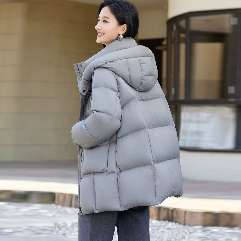 特大码羽绒服女胖mm200斤中长款