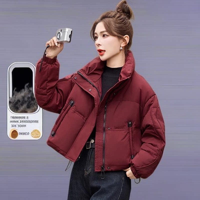 超好看短款羽绒服女冬季新款2026年气质今年时尚爆款立领加厚外套