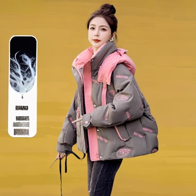 九江羽绒服女短款2025年冬新加厚