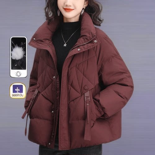 短款羽绒服女大码宽松冬装厚外套
