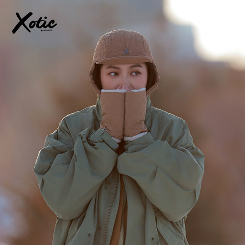 官方xotic保暖新品露指手套