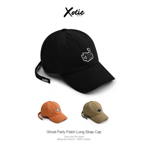 xotic限定贴布绣可爱风弯檐帽