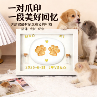 宠物纪念相框宠物爪印纪念印泥狗狗爪印纪念DIY宠物毛发留念手工