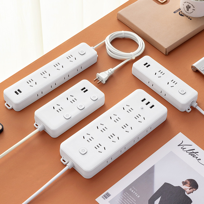 2相插排两脚插座2孔插线板带usb