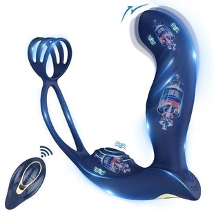 Anal Vibrator Male Prostate Massager Penis Ring Delay Ejacul