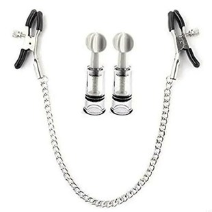 Nipple Clamps with Metal Chain and Nipple Sucker Sucker