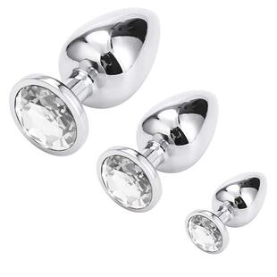 plug toys Stainless anal masturbation sex solid steel silver