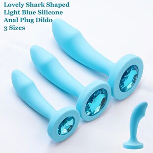 3 Sizes Butt Plug for Woman Silicone Anal Plug Crystal Base
