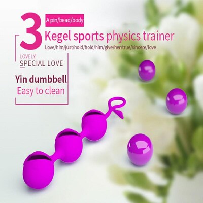 Three-ball dumbbell vaginal massager for womens vaginal tak