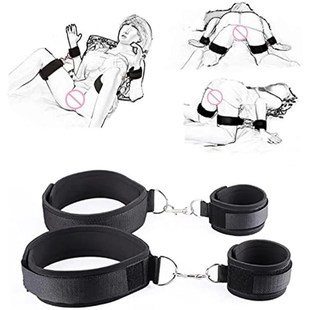 BDSM Restrain Binding Suit Adjustable Handcuffs and Leg Band