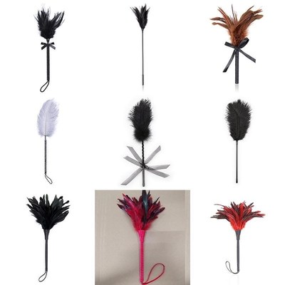 Sexy Feather Brush Tease Stick Flogger Whips Fetish SM Adult