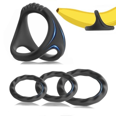 Penis Ring Reusable Silicone Semen Cock Ring Penis Enlargeme