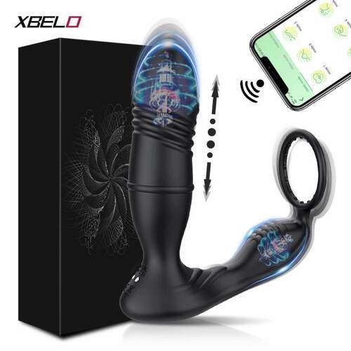 Male Thrusting Prostate Massager Bluetooth APP Vibrator Men