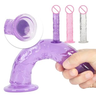 Erotic Soft Jelly Dildo Anal Butt Plug Realistic Strong Suct