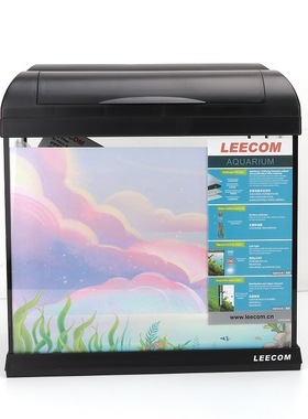 LEECOM日创鱼缸水族箱生态桌面金鱼缸玻璃水草大咖造景套餐