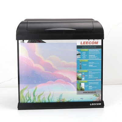 LEECOM日创鱼缸水族箱生态桌面金鱼缸玻璃水草大咖造景套餐