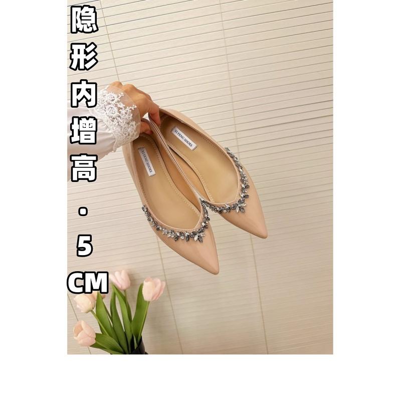 高端羊皮版娇贵千金法式尖头单鞋