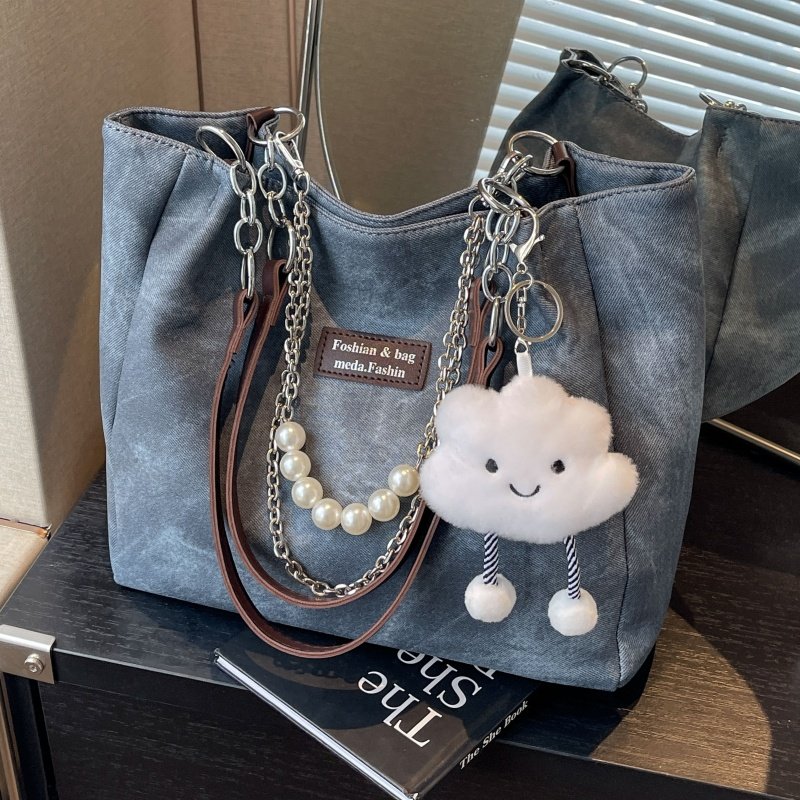 高级感单肩小众设计包包女夏2025新款潮时尚女包大容量通勤托特包