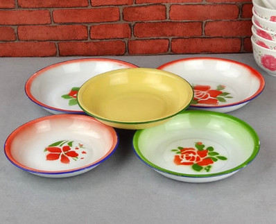 圆形老式18cm圆形盘子怀旧