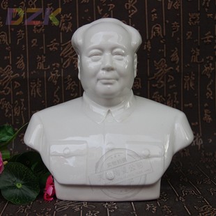 现代复古陶瓷毛主席像 半身主席k6 办公家居装 饰工艺礼品陶瓷摆件