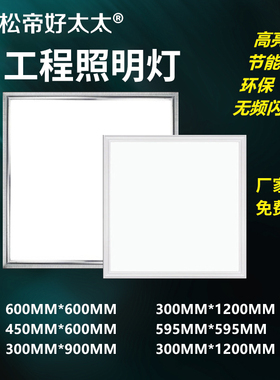 集成吊顶灯600x600led平板灯工程灯60x60面板嵌入式石膏铝扣板灯