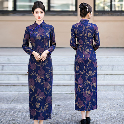 冬季旗袍加绒加厚日常改良中国风