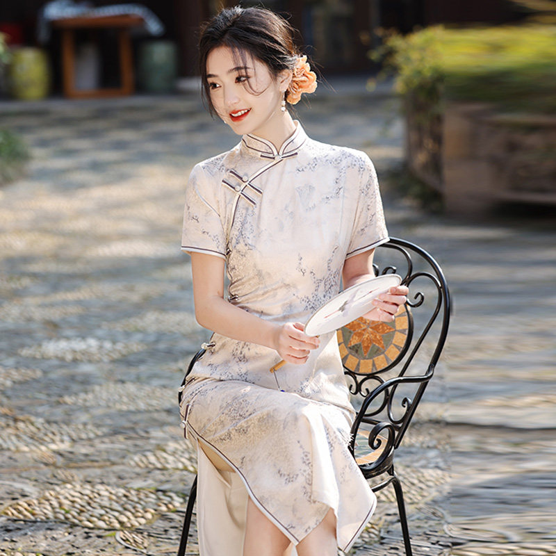 2026夏季新款旗袍长款年轻款少女