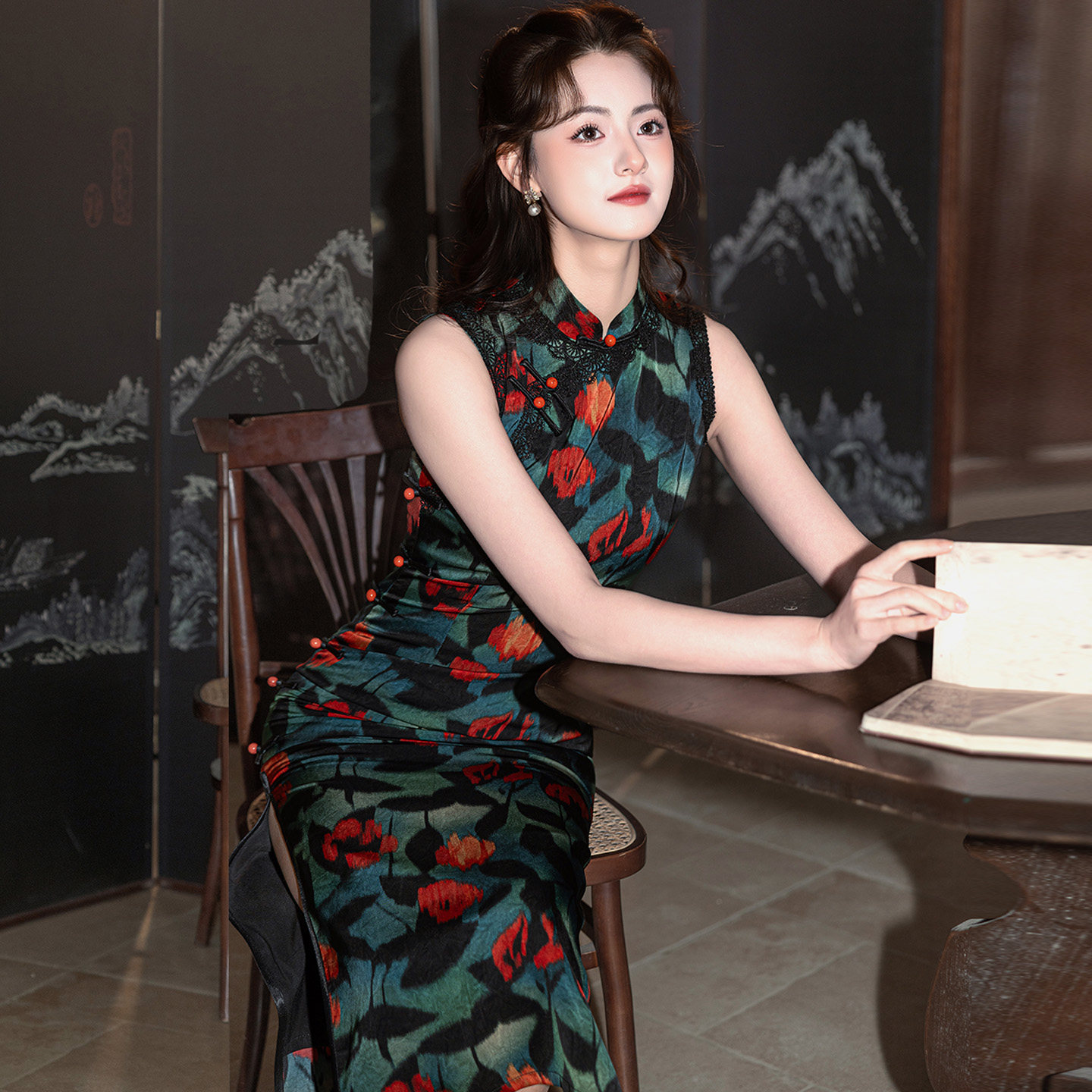 新中式无袖旗袍女夏2026新款民国风大小姐日常可穿改良长款连衣裙