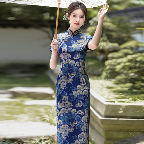 苏州丝绸中式旗袍夏江南复古国风