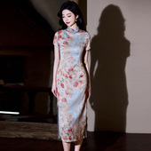 改良年轻款 旗袍夏2026新款 少女日常可穿 醋酸竹风锦提花无袖 新中式