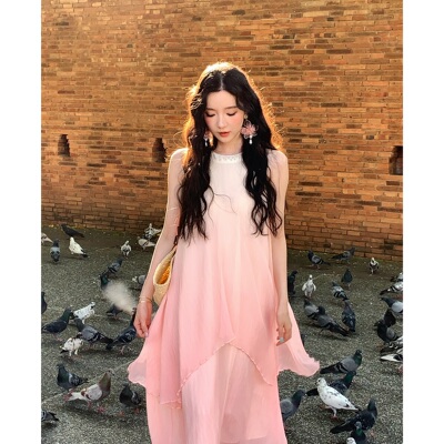 Zwinnie/詹维尼【渐变粉-新春系列】挂脖裙 GYT202616