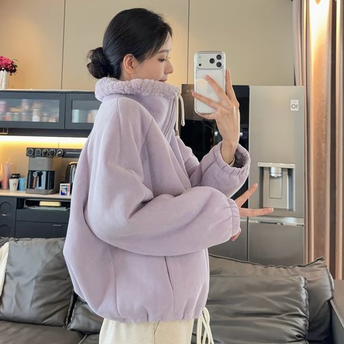 Zwinnie/詹维尼【糖果色皮毛一体】领子可翻可立外套XH-WBG202503