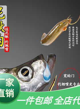 .泥鳅钩筏钓翘嘴钩挂虾活饵路亚细条金色鱼钩有刺隐形钩微铅垂u7