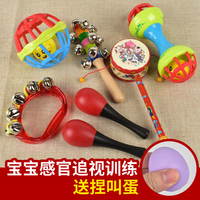 婴儿宝宝抓握训练玩具0-1岁乐器拨浪鼓玩具可啃咬男孩女孩小摇铃