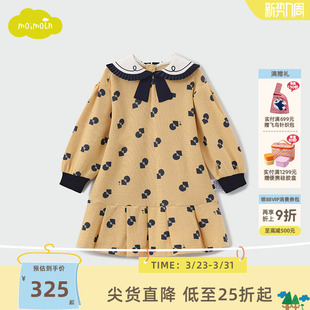 蝴蝶结公主裙子 女童连衣裙时尚 moimoln小云朵童装 25年春秋新款