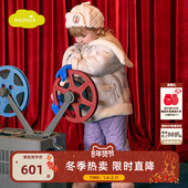 女童羽绒服儿童大翻领冬装 moimoln小云朵童装 冬季 加厚外套