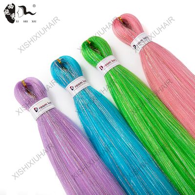 编发大辫子金银丝脏辫