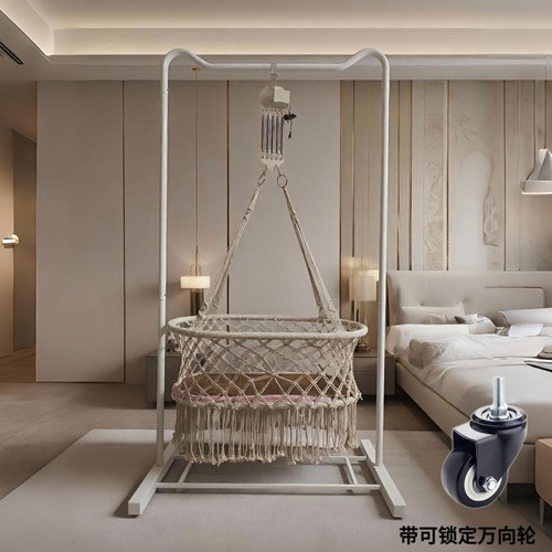 萝卜蹲可移动床架宝宝床上下摇婴儿电动摇篮摇床带万向轮自动升降