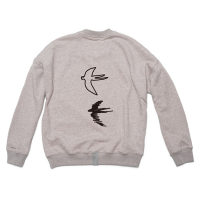 宽松休闲肩套头圆领卫衣