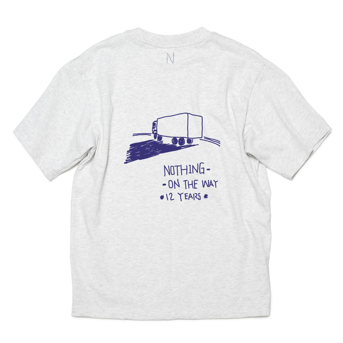 螺纹领口落肩宽松男女同款T恤