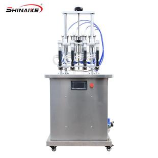 四头自动感应密封式负压酒精香水玻璃瓶无接触液面式灌装机