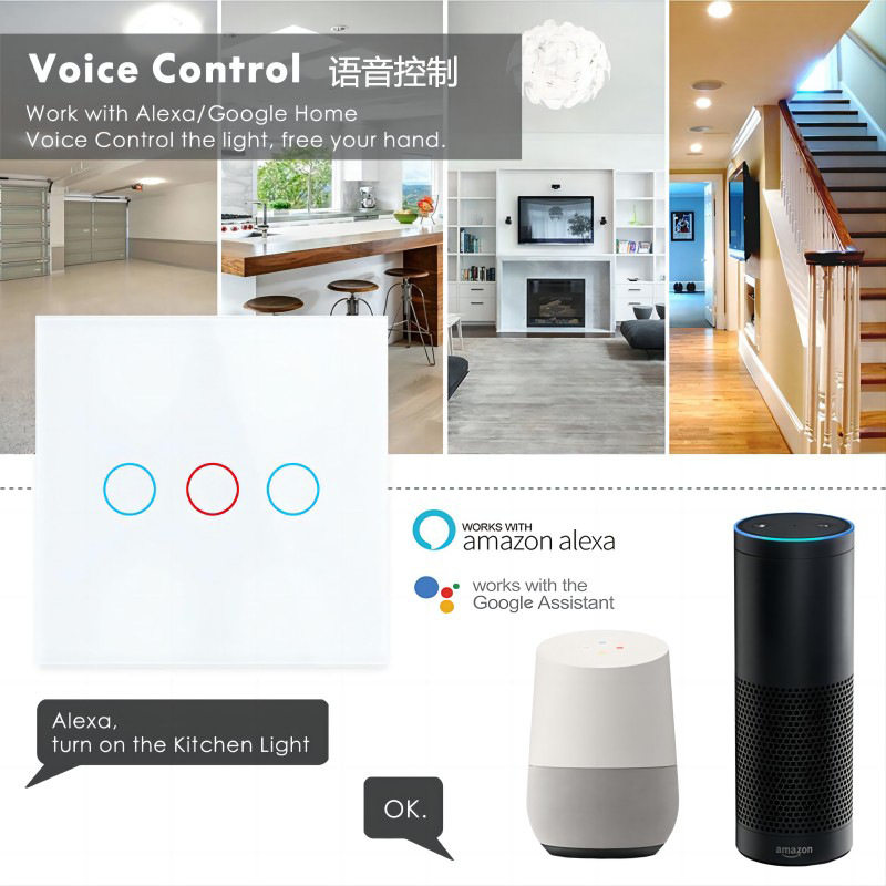 涂鸦智能 Zigbee单火零火通用触摸开关 tuya APP语音定时