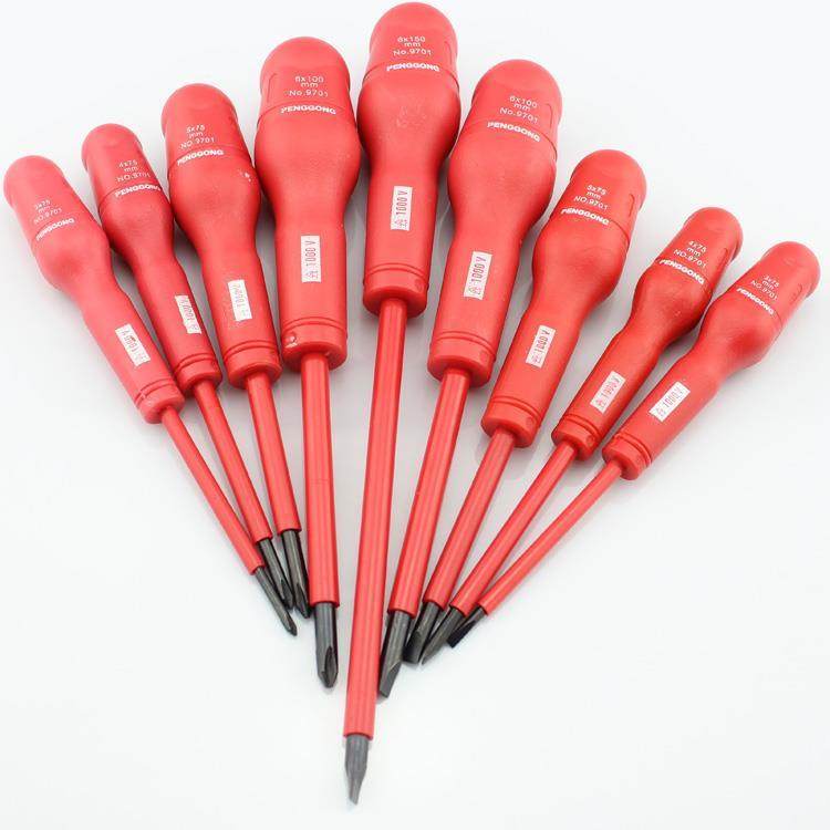 鹏工 绝缘电工螺丝刀 螺丝批 绝缘起子 水电安装起子 改锥9701