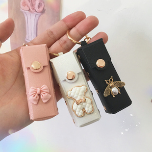 ins首饰袋绒皮革小号便携保护套迷你挂包口红收纳袋子耳环收纳袋