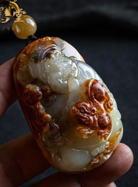 精选和田玉吊坠毛衣链男女礼物