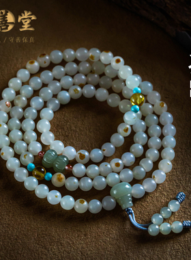 和田玉菱镁矿多圈手链