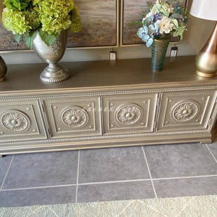 美克art家具筑源电视柜美式法式欧式客厅实木橡木雕花电视柜定制